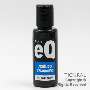 ACRIL.DECOR.EQ 102 NEGRO MARFIL 50ML X 6 UNIDADES